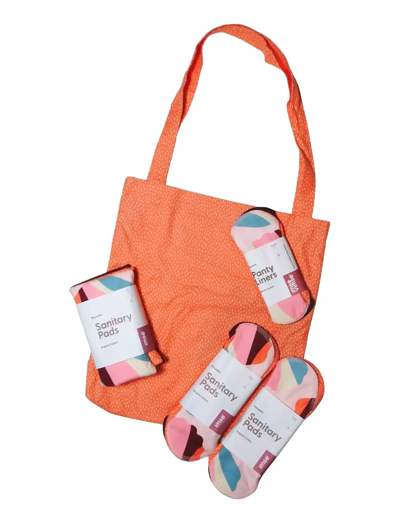 Imse Vimse Start Kit Sanitary Pads, Orange Sprinkle, One Size, Orange, Intimate Care > Menstrual Products, Dame