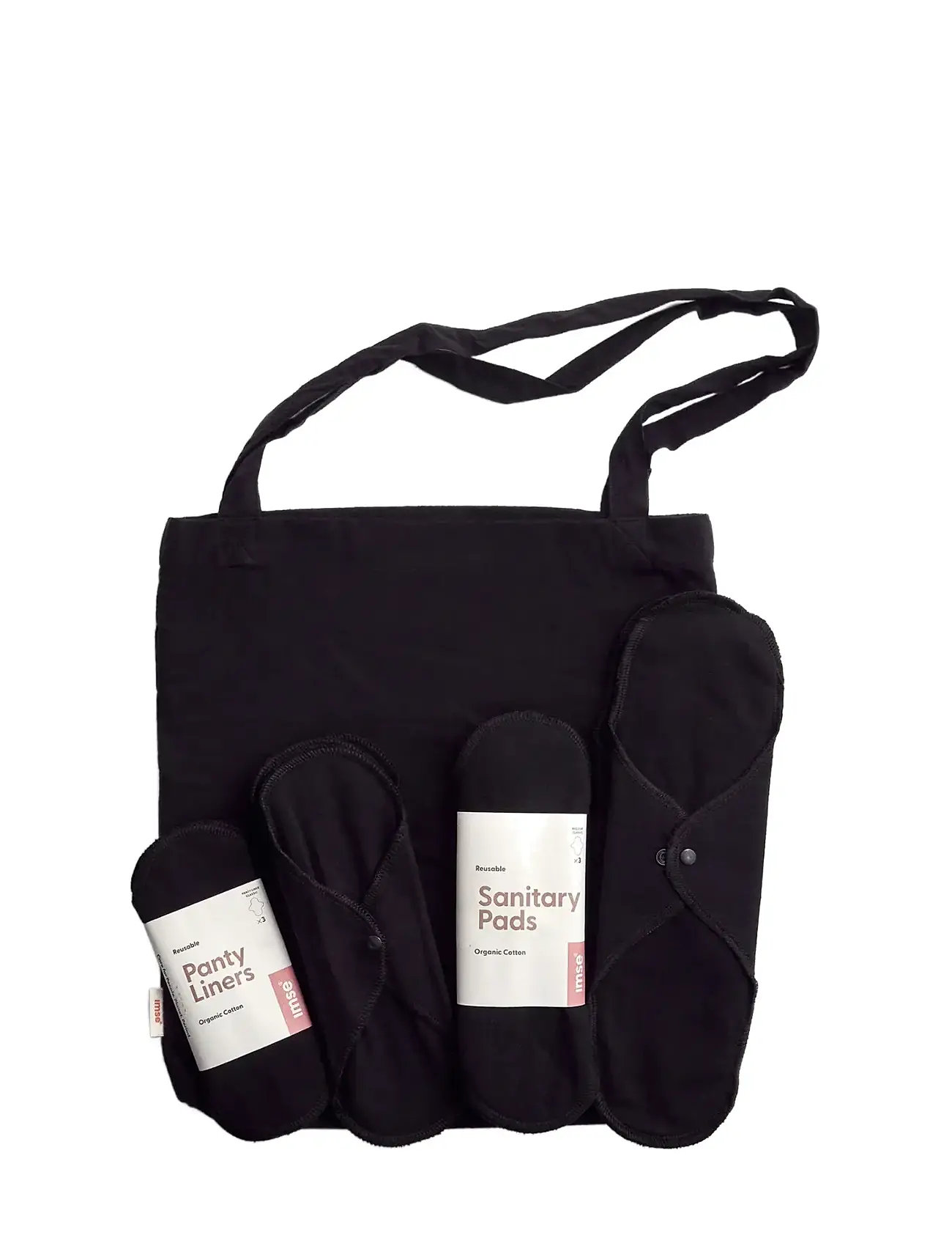 Imse Vimse Start Kit Sanitary Pads, Black, One Size, Black, Intimate Care > Menstrual Products, Dame