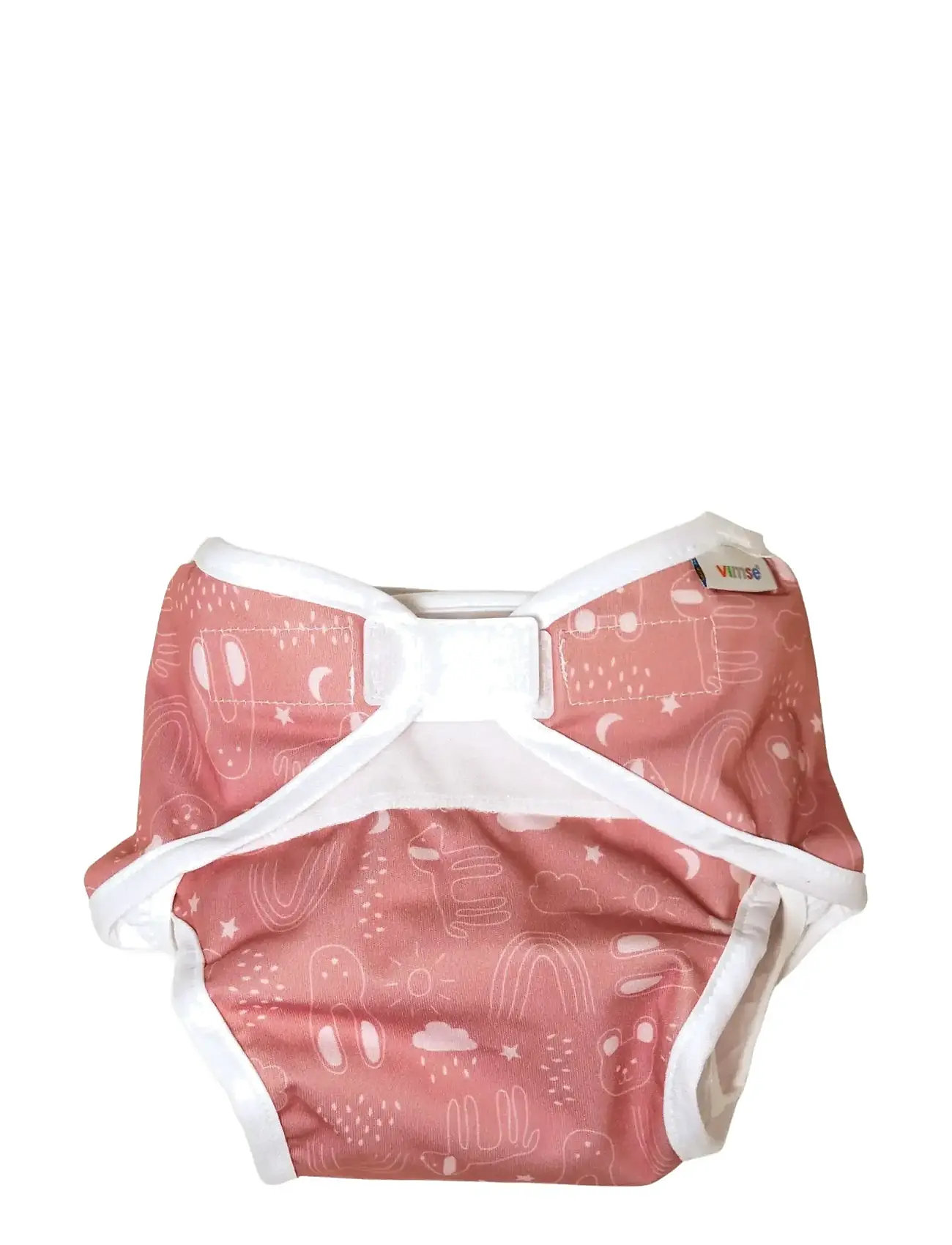 Imse Vimse Diaper Cover, L 11-16 Kg, Rusty Pink Teddy, L 11/16KG, Pink, Pleje Og Hygiejne > Babypleje Accessories, Børn