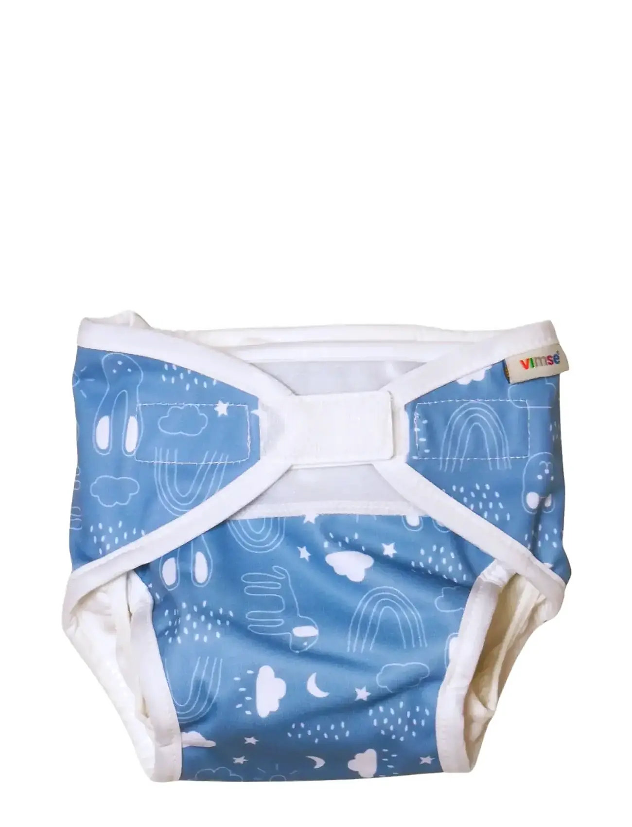 Imse Vimse All-In-One Diaper, S 4-8 Kg, Blue Teddy, S 4-8KG, Blue, Pleje Og Hygiejne > Babypleje Accessories, Børn