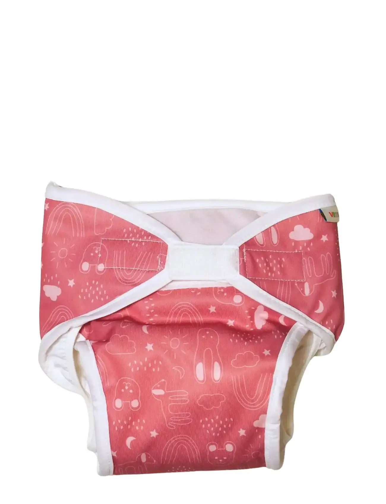 Imse Vimse All-In-One Diaper, M 8-11 Kg, Rusty Pink Teddy, M 8-11KG, Pink, Pleje Og Hygiejne > Babypleje Accessories, Børn