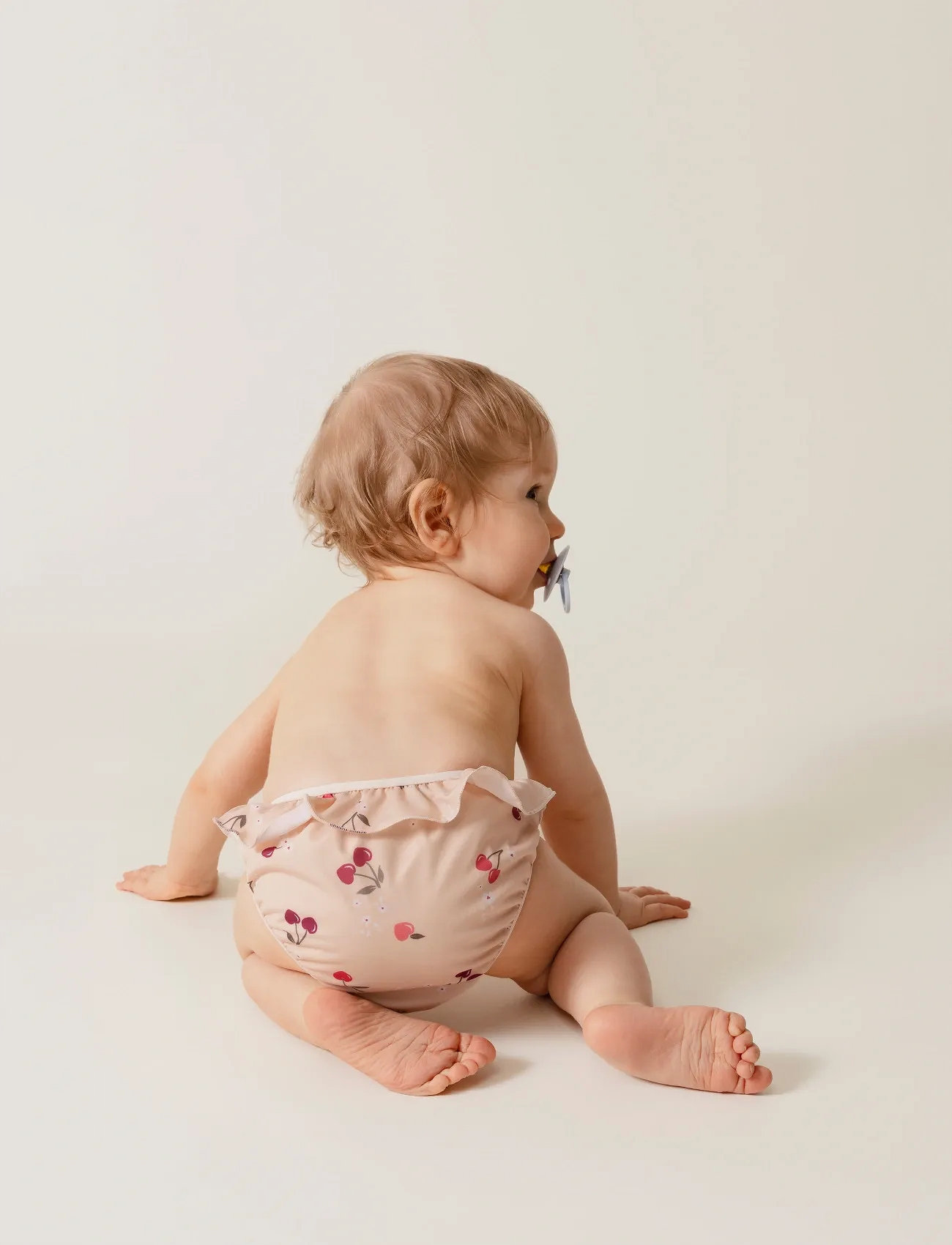 Imse Vimse Swim Diaper M 7-10 Kg, Cherry Frill, M 7-10KG, Beige, Badetøj > Bindetrusser, Børn
