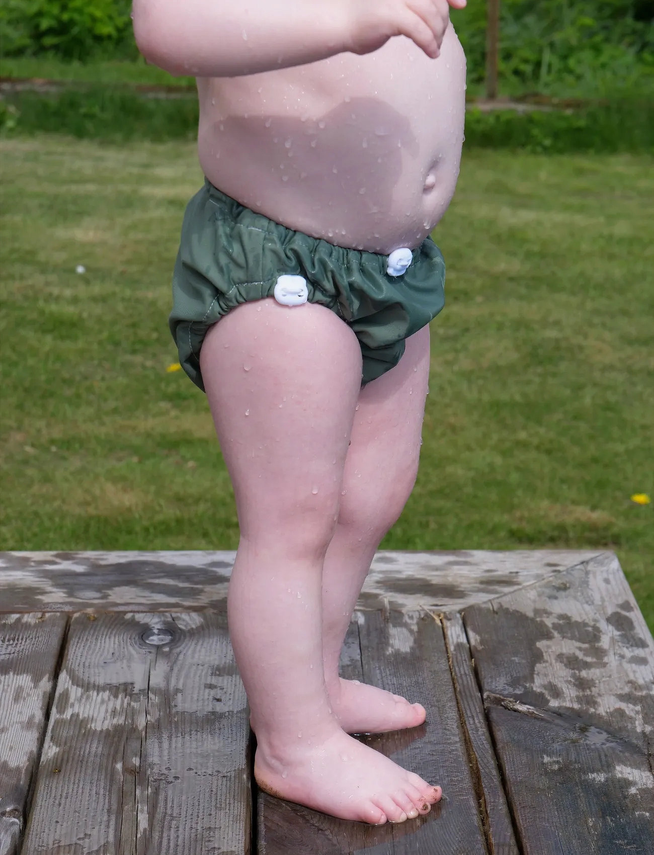 Imse Vimse Swim Diaper Drawstring S/M 6-10Kg, Olive Green, S/M 6-10KG, Green, Badetøj > Bindetrusser, Børn