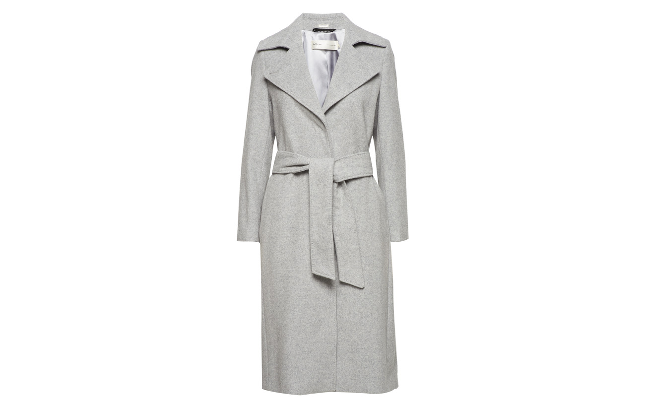 70 Laine Grey Light Sai Intérieure 30 Coat New Belted Inwear Long Équipement Polyester Melange Doublure 100 xwOqY6wA