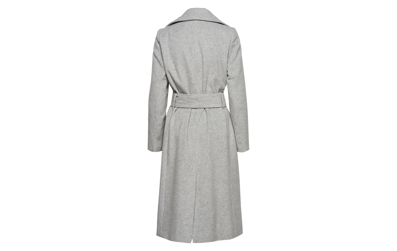 70 Laine Grey Light Sai Intérieure 30 Coat New Belted Inwear Long Équipement Polyester Melange Doublure 100 xwOqY6wA