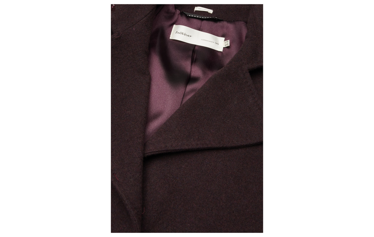 70 Laine Grey Light Sai Intérieure 30 Coat New Belted Inwear Long Équipement Polyester Melange Doublure 100 xwOqY6wA