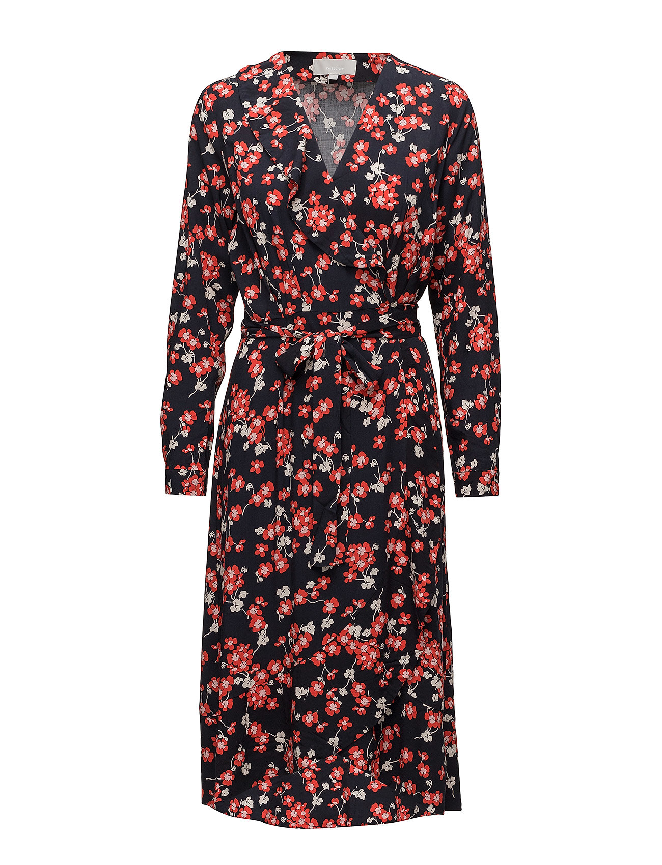 Selby Wrap Dress Lw Jurk Knielengte Zwart Inwear inwear kopen in de aanbieding