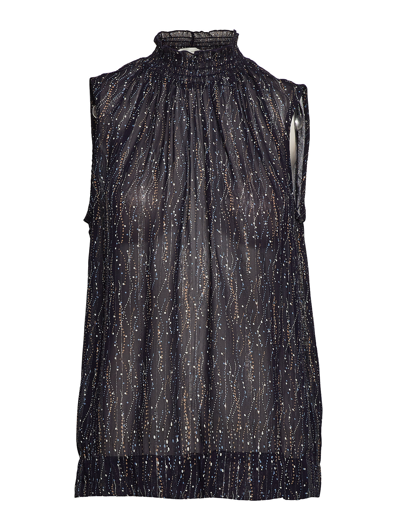 Trinaiw Top Blouse Mouwloos Blauw Inwear inwear kopen in de aanbieding Trinaiw Top Blouse Mouwloos Blauw Inwear inwear kopen in de aanbieding