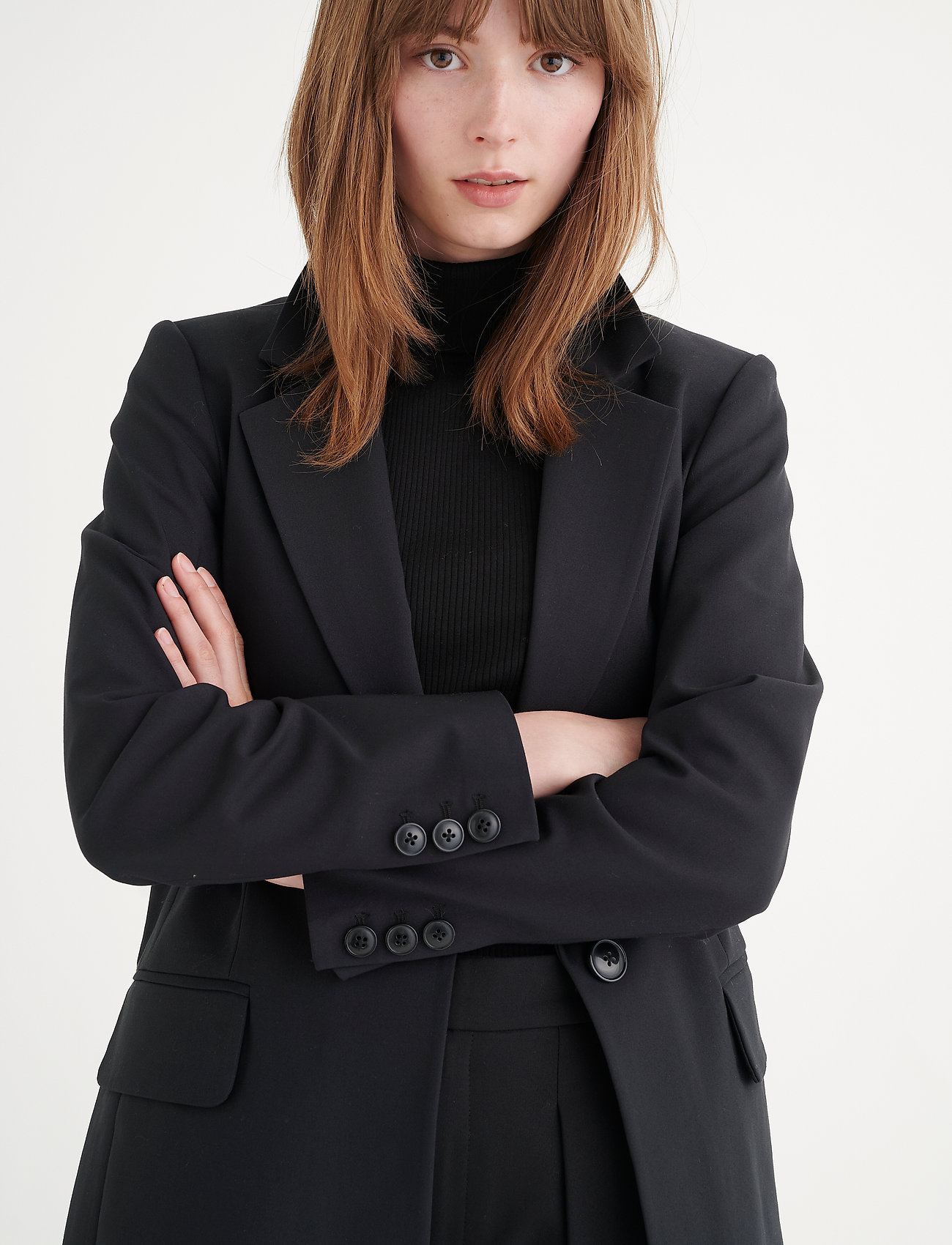 InWear Zellaiw Long Blazer, 38, Black, Blazere > Enkeltradede Blazere, Dame