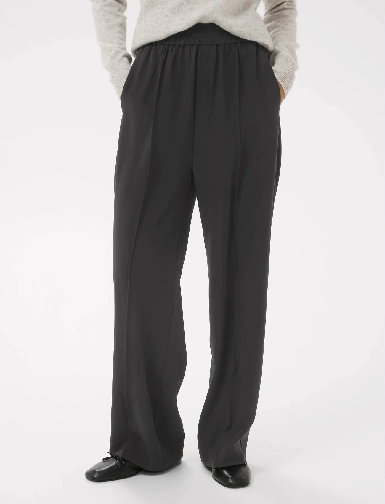 InWear Adianiw Track Pant, 44, Black, Bukser > Jakkesætsbukser, Dame