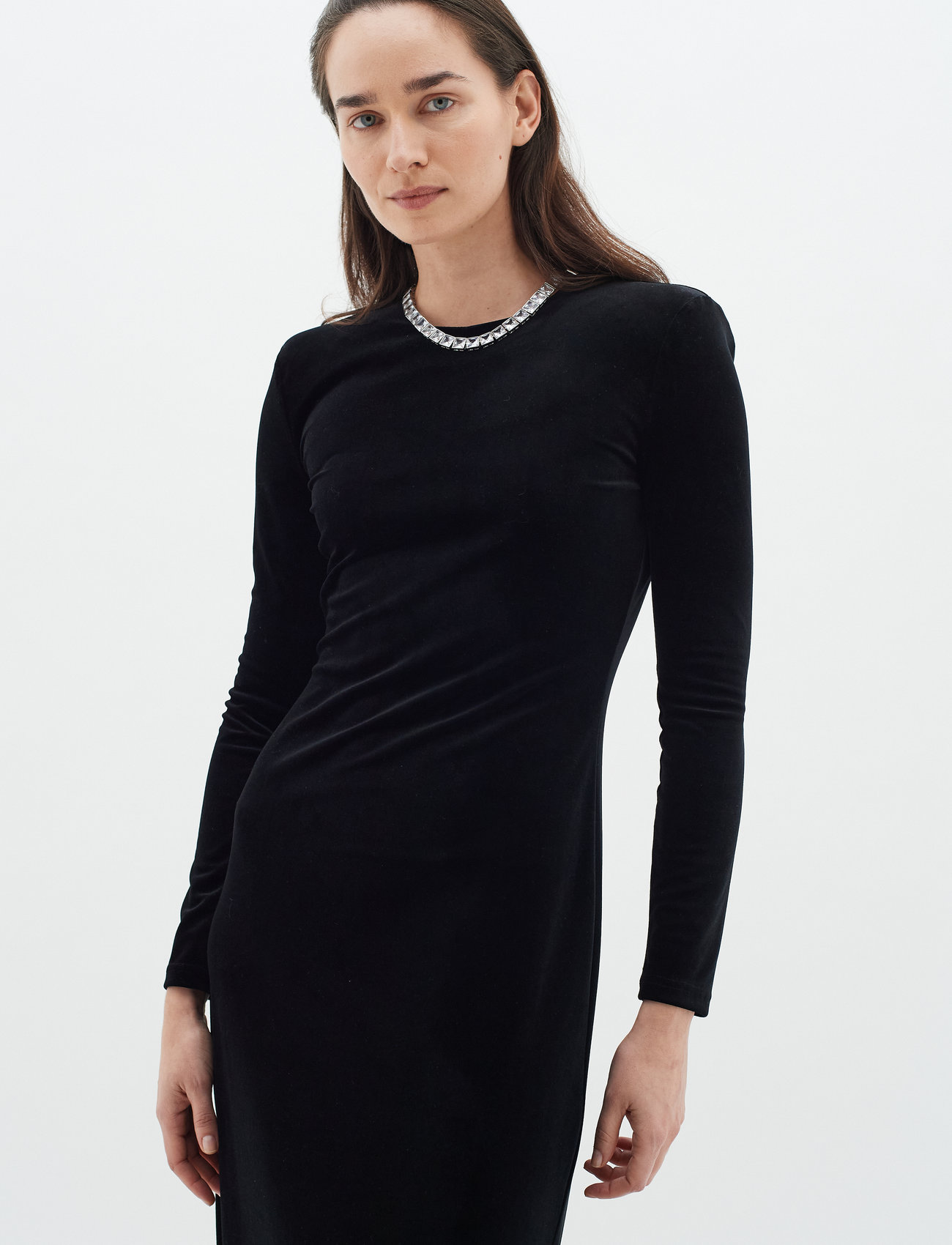 InWear Brendaiw Long Dress, XS, Black, Kjoler > Maxikjole, Dame