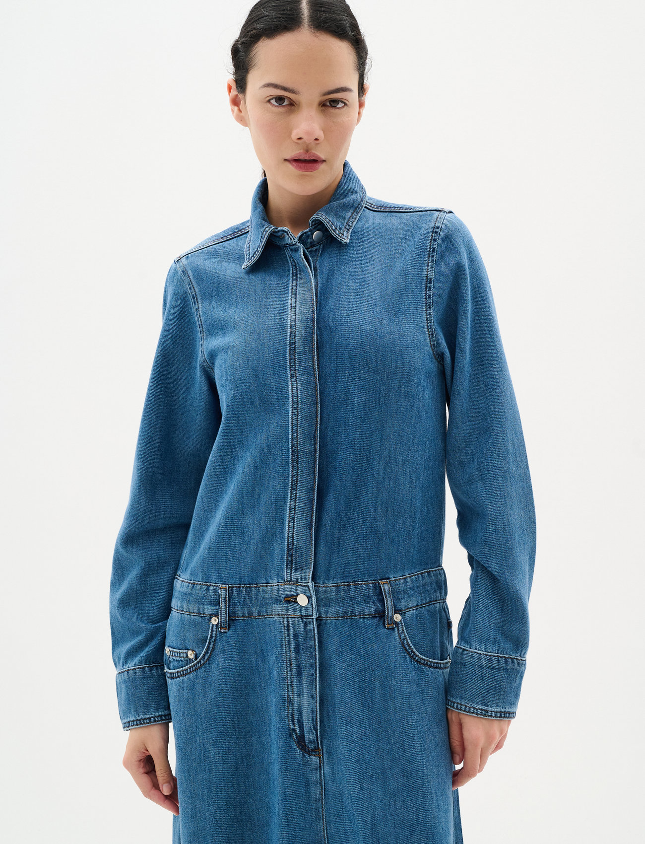 InWear Sophinaiw Dress, 46, Blue, Kjoler > Jeans-Kjoler, Dame