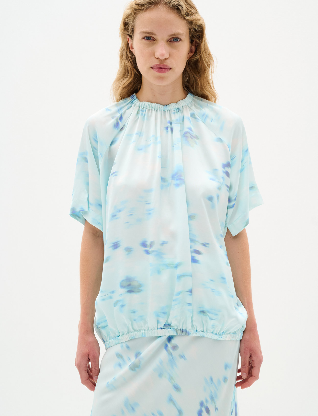 InWear Cassiw Blouse, 38, Blue, Bluser > Kortærmede, Dame