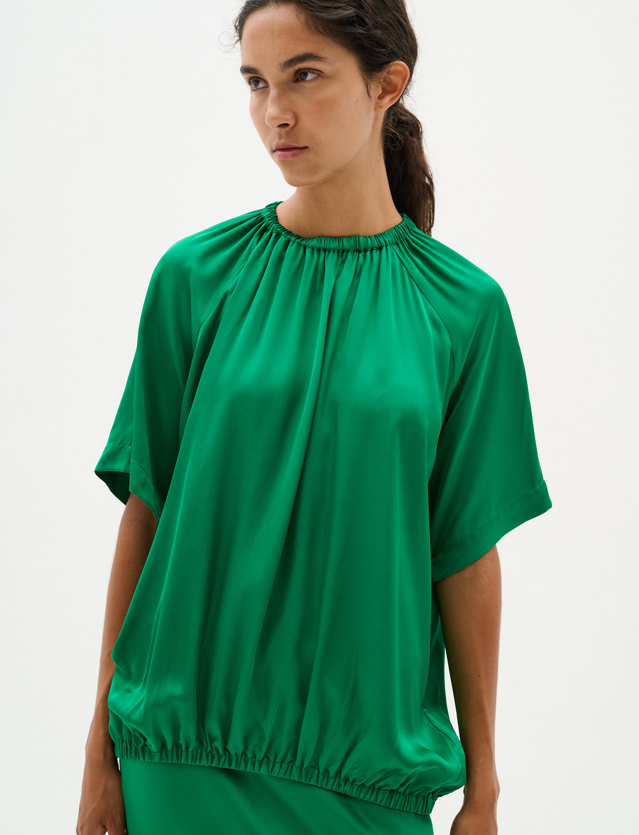 InWear Cassiw Blouse, 42, Green, Bluser > Kortærmede, Dame