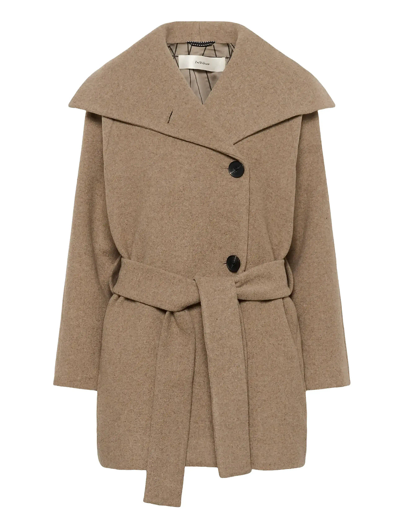 INWEAR Yunahiw Collar Mantel Beige - 44 - Damen