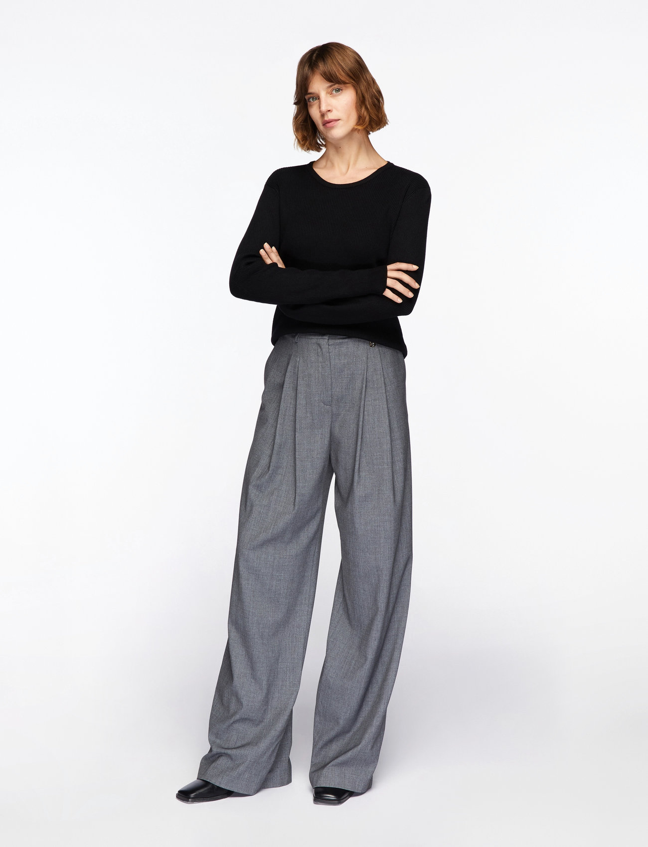 InWear Leenahiw Ls Blouse, 3XL, Black, Bluser > Langærmede, Dame