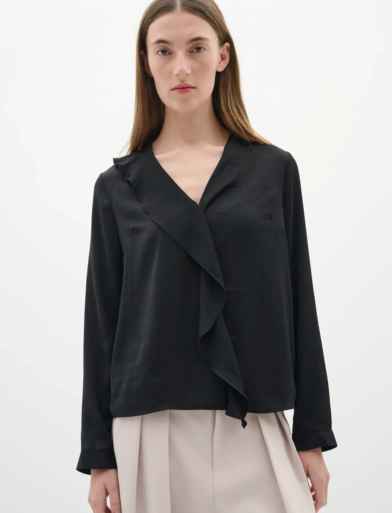 InWear Audaiw Blouse, 40, Black, Bluser > Langærmede, Dame