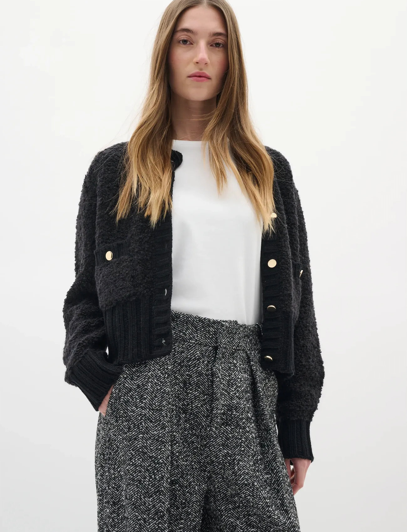 InWear Guoiw Cardigan, XXL, Black, Strik > Cardigans, Dame