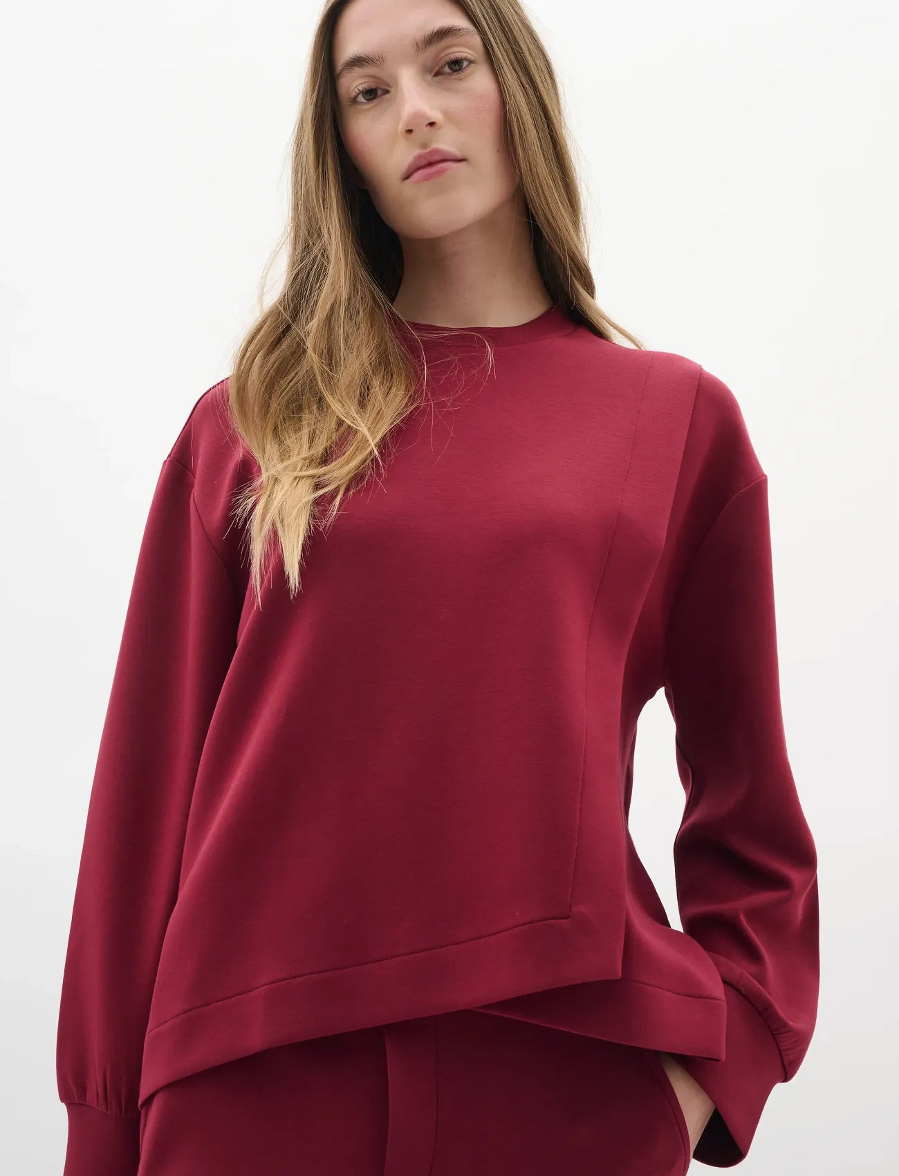 InWear Gidaiw Vincent Sweatshirt, L, Burgundy, Sweatshirts & Hættetrøjer > Sweatshirts, Dame