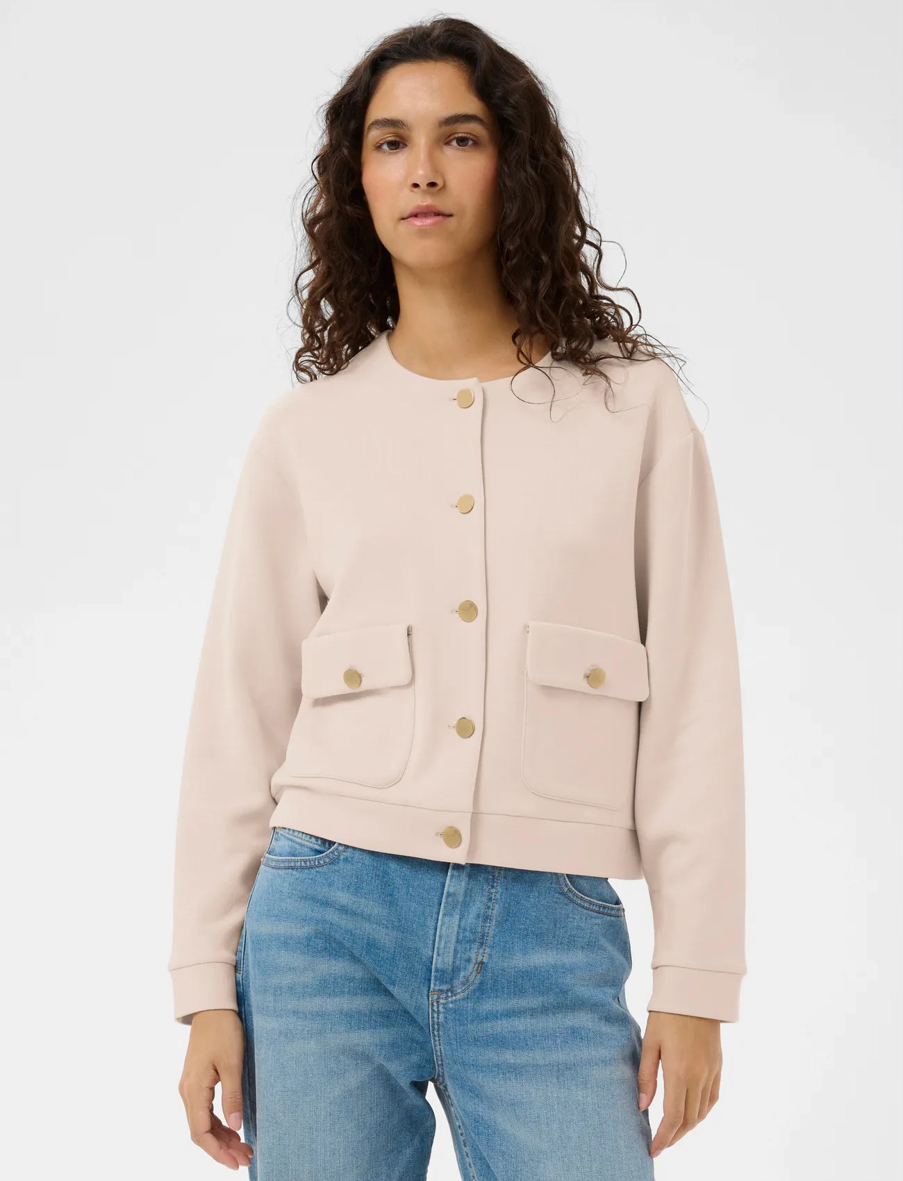 InWear Gidaiw Vincent Jacket, M, Cream, Sweatshirts & Hættetrøjer > Sweatshirts, Dame