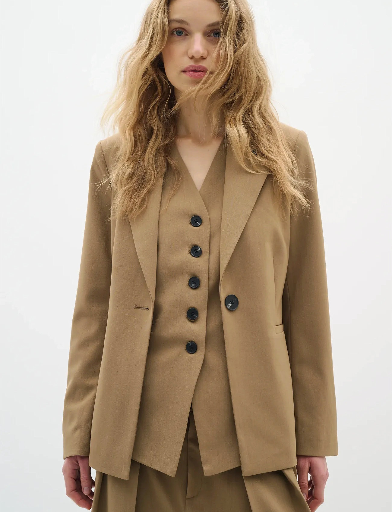 InWear Briettaiw Blazer, 32, Beige, Blazere > Enkeltradede Blazere, Dame