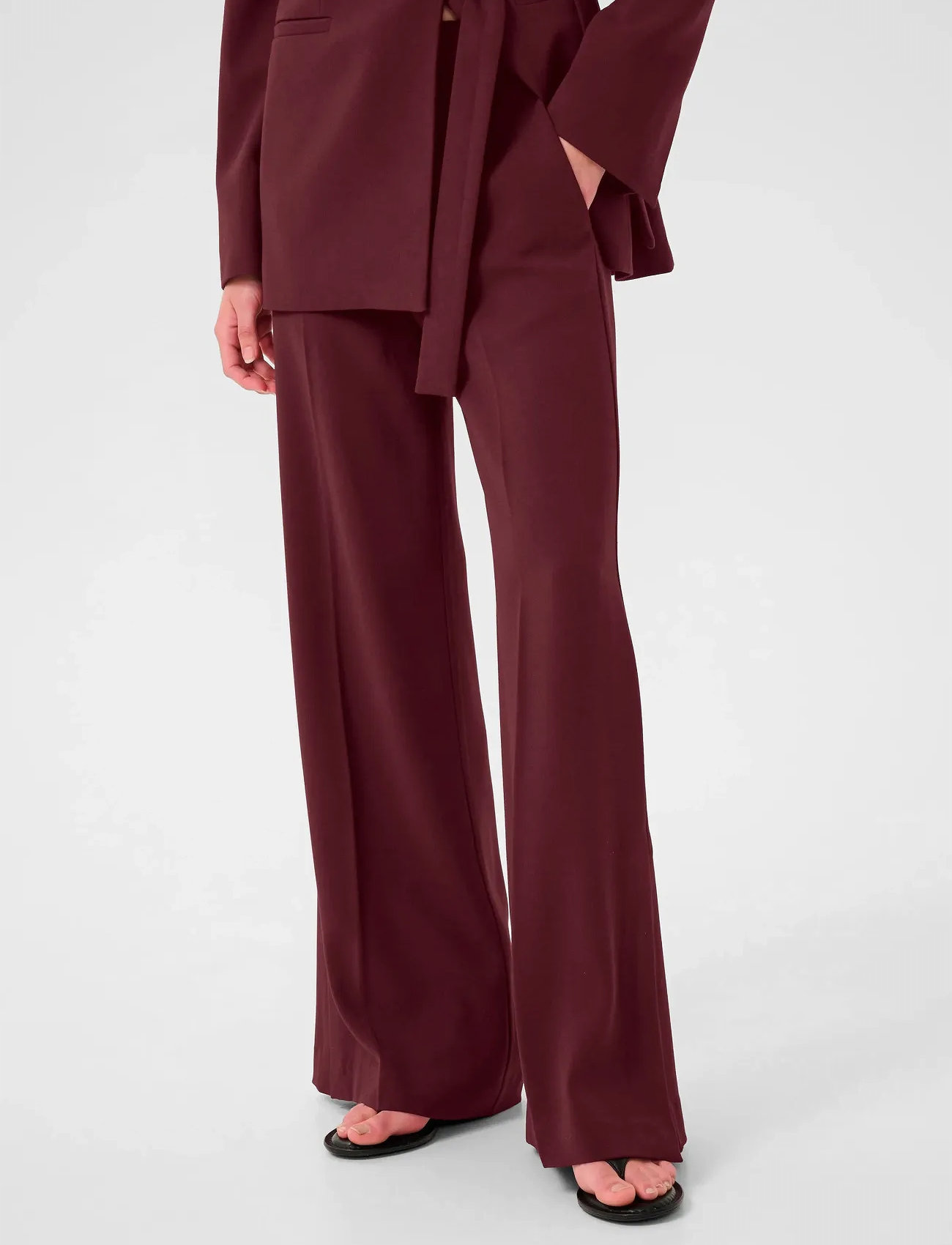 InWear Brieziw Slit Pants, 44, Burgundy, Bukser > Brede Ben, Dame