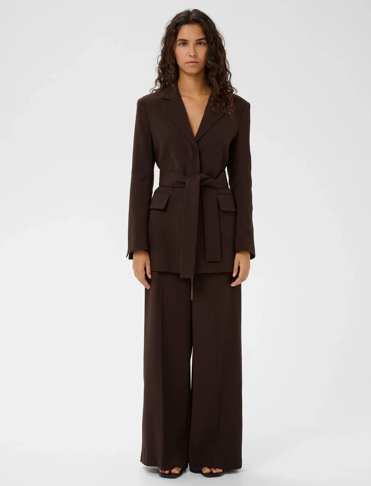 InWear Brieziw Slit Pants, 42, Brown, Bukser > Brede Ben, Dame