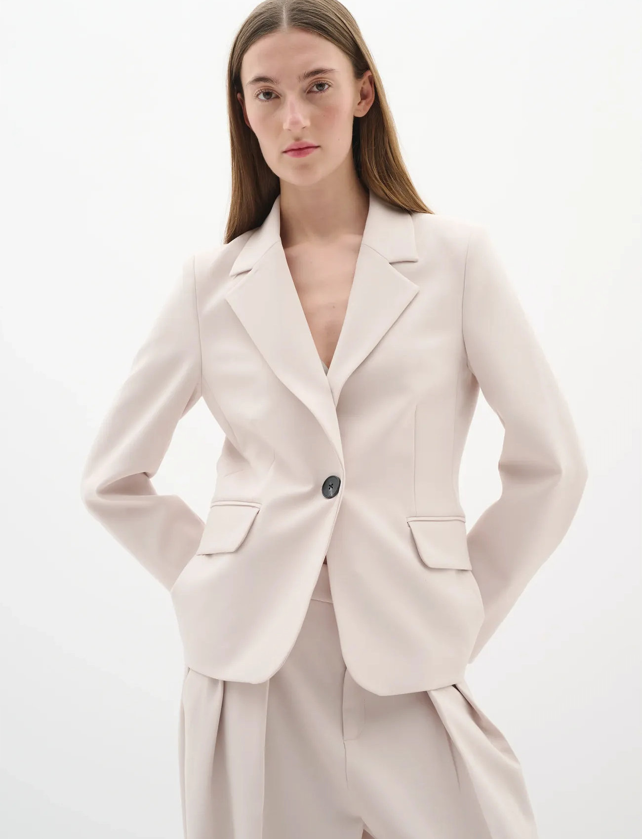 InWear Bryelleiw Blazer, 46, Cream, Blazere > Enkeltradede Blazere, Dame