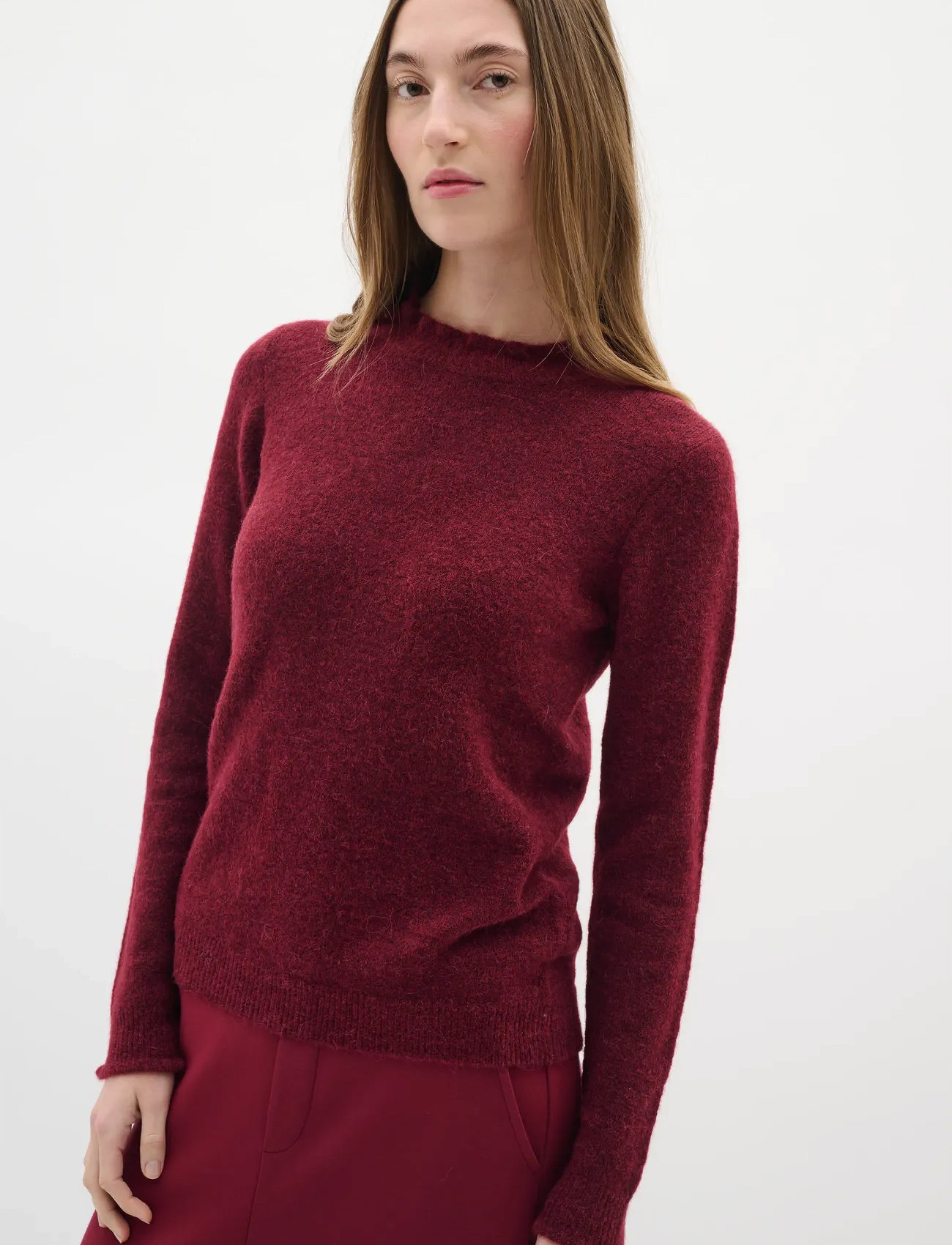 InWear Guniiw Anaja Pullover, M, Burgundy, Strik > Trøjer, Dame
