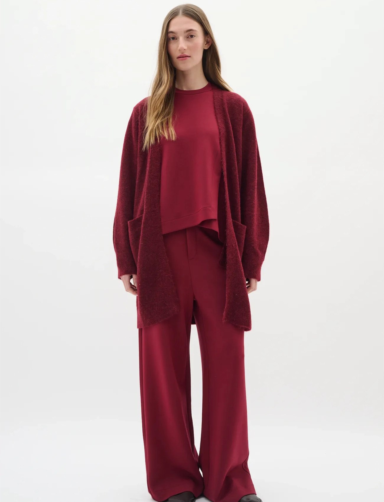 InWear Guniiw Cardigan, M, Burgundy, Strik > Cardigans, Dame