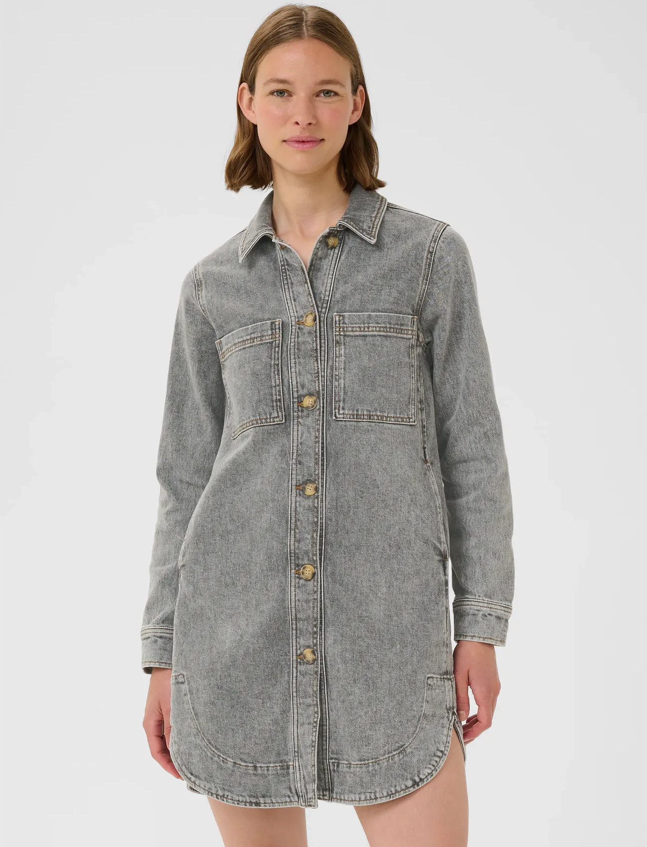 InWear Nanasiw Denim Dress, 36, Grey, Kjoler > Jeans-Kjoler, Dame