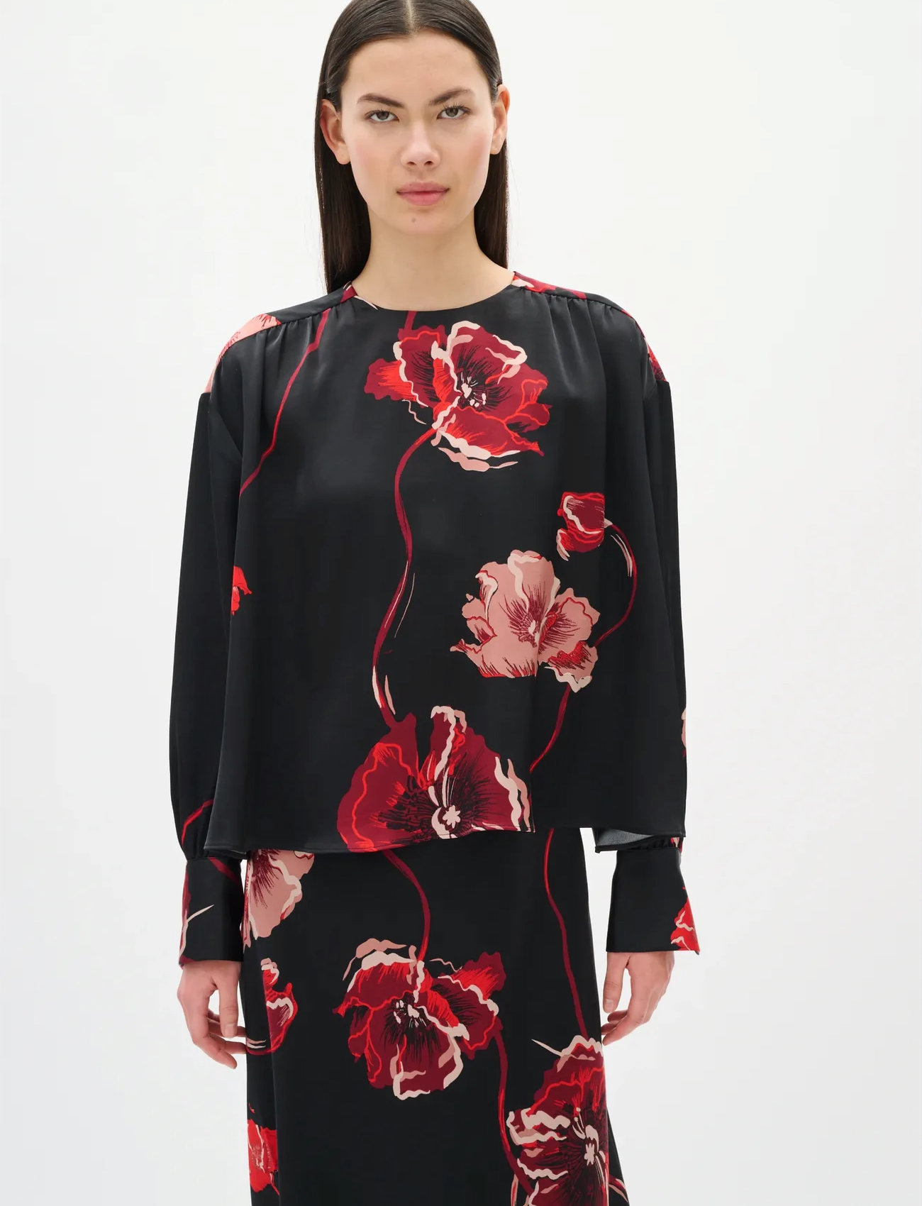 InWear Dawniw Blouse, 42, Black, Bluser > Langærmede, Dame