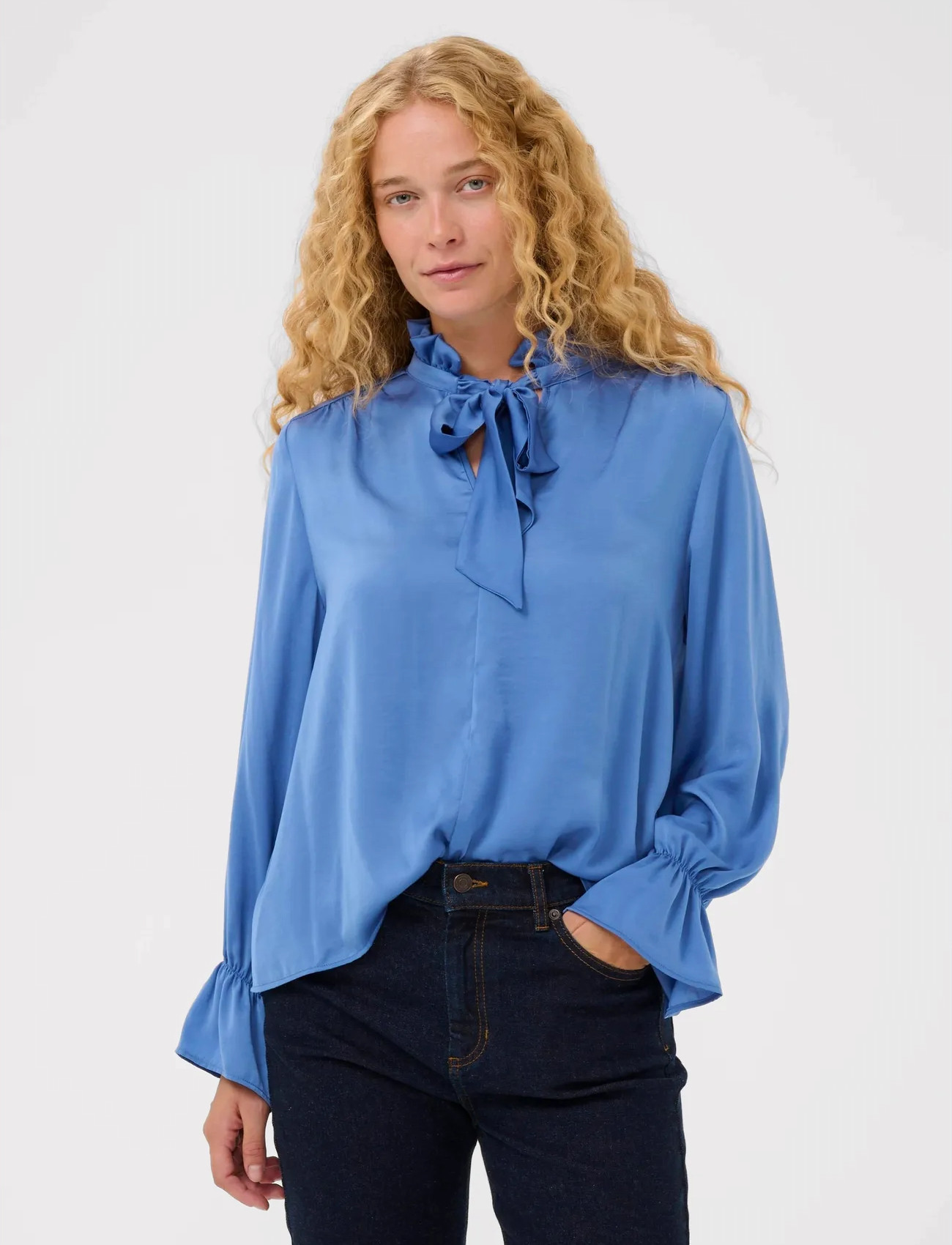 InWear Gracieiw Blouse, 44, Blue, Bluser > Langærmede, Dame