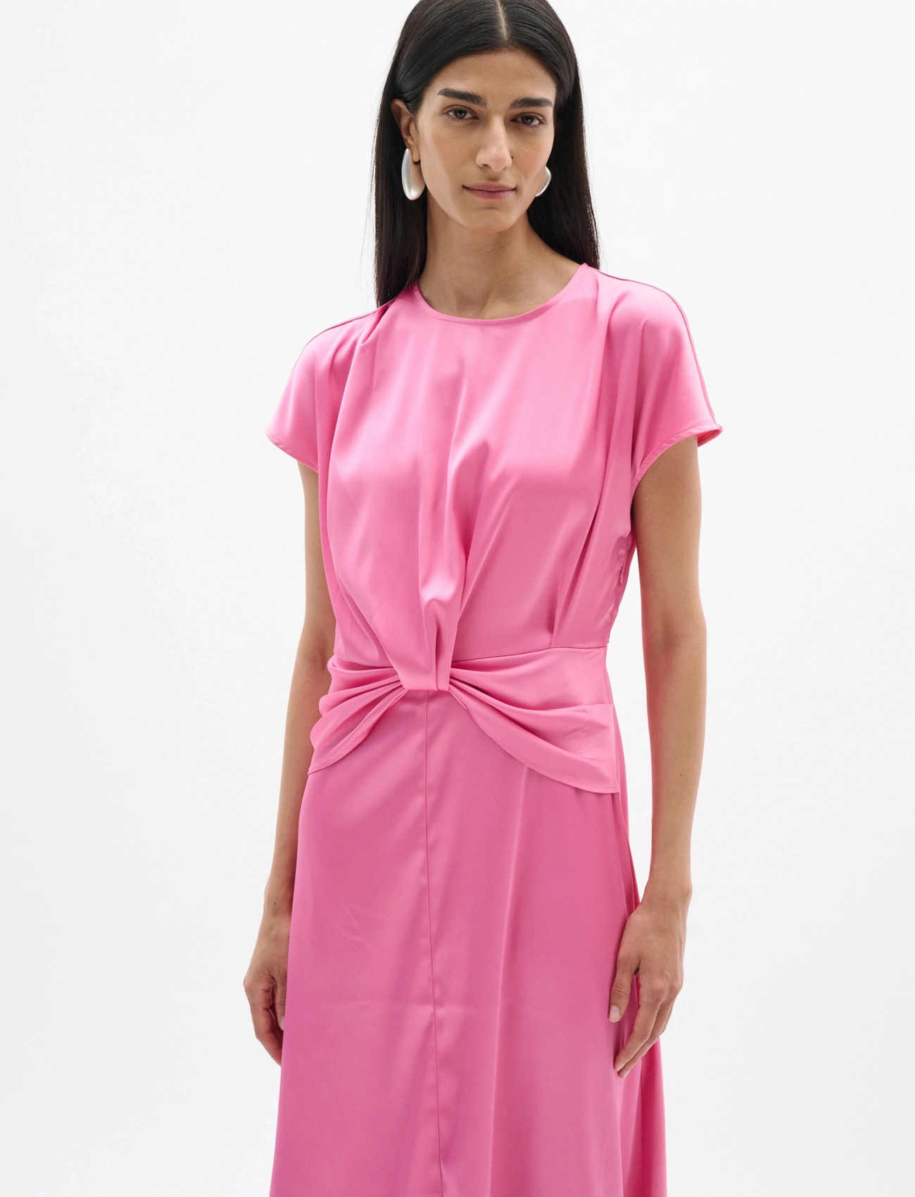 InWear Lakeiw Fest Midi Dress, 46, Pink, Kjoler > Cocktailkjoler, Dame