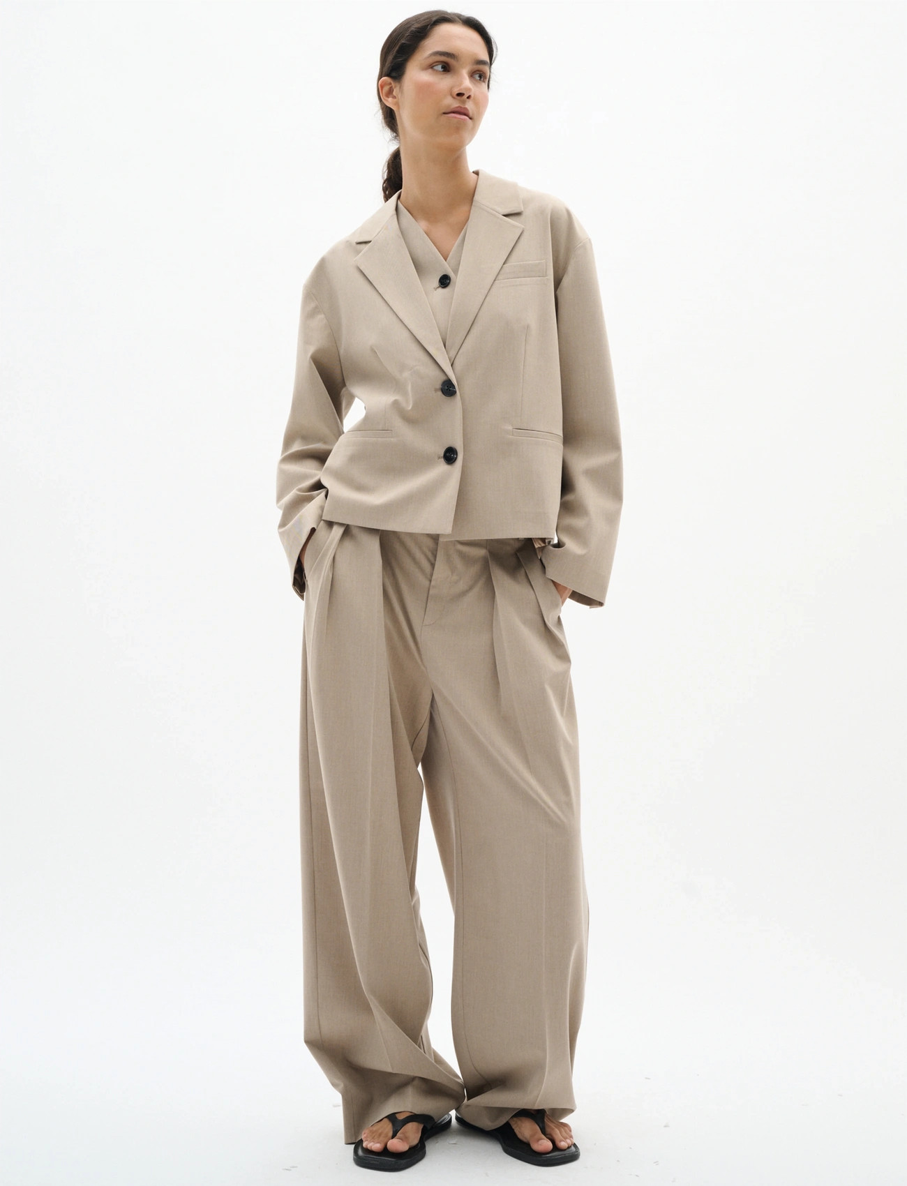 InWear Cierraiw Blazer, 32, Beige, Blazere > Enkeltradede Blazere, Dame