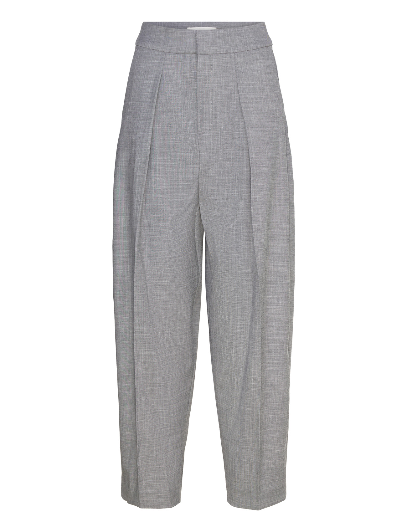 InWear Cadieiw Mel Core Barrel Pant, 36, Grey, Trousers > Barrel Trousers, Dame