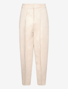 Forte Forte Wool Cropped Mid-rise Trousers in Natural Womens Clothing Trousers Slacks and Chinos Capri and cropped trousers 