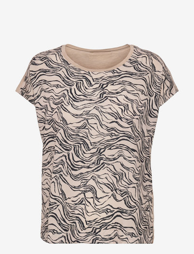 Sicily Tshirt - t-shirt & tops - sandstone scratzy zebra