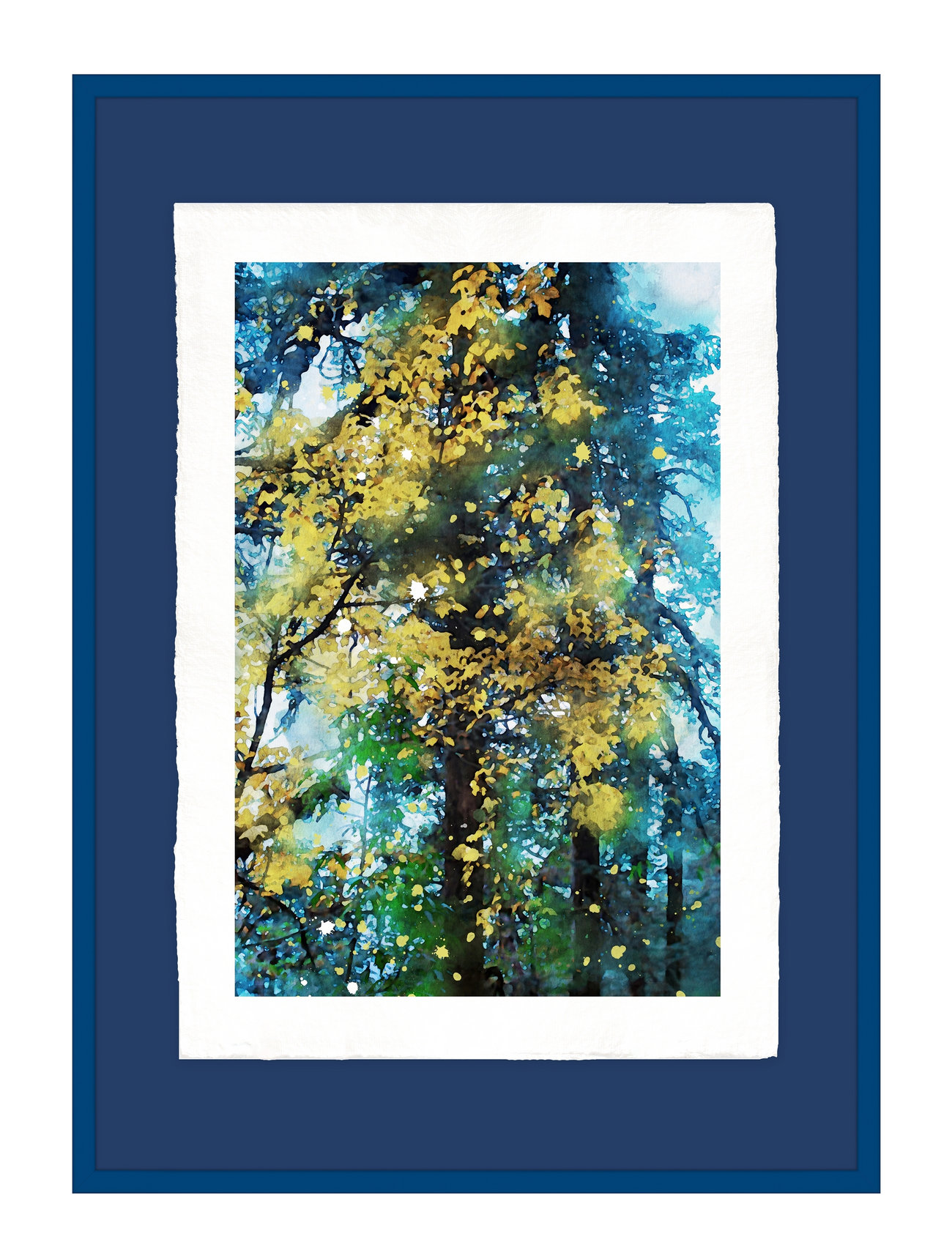 Artist Paper - Blue Forest Patterned Incado