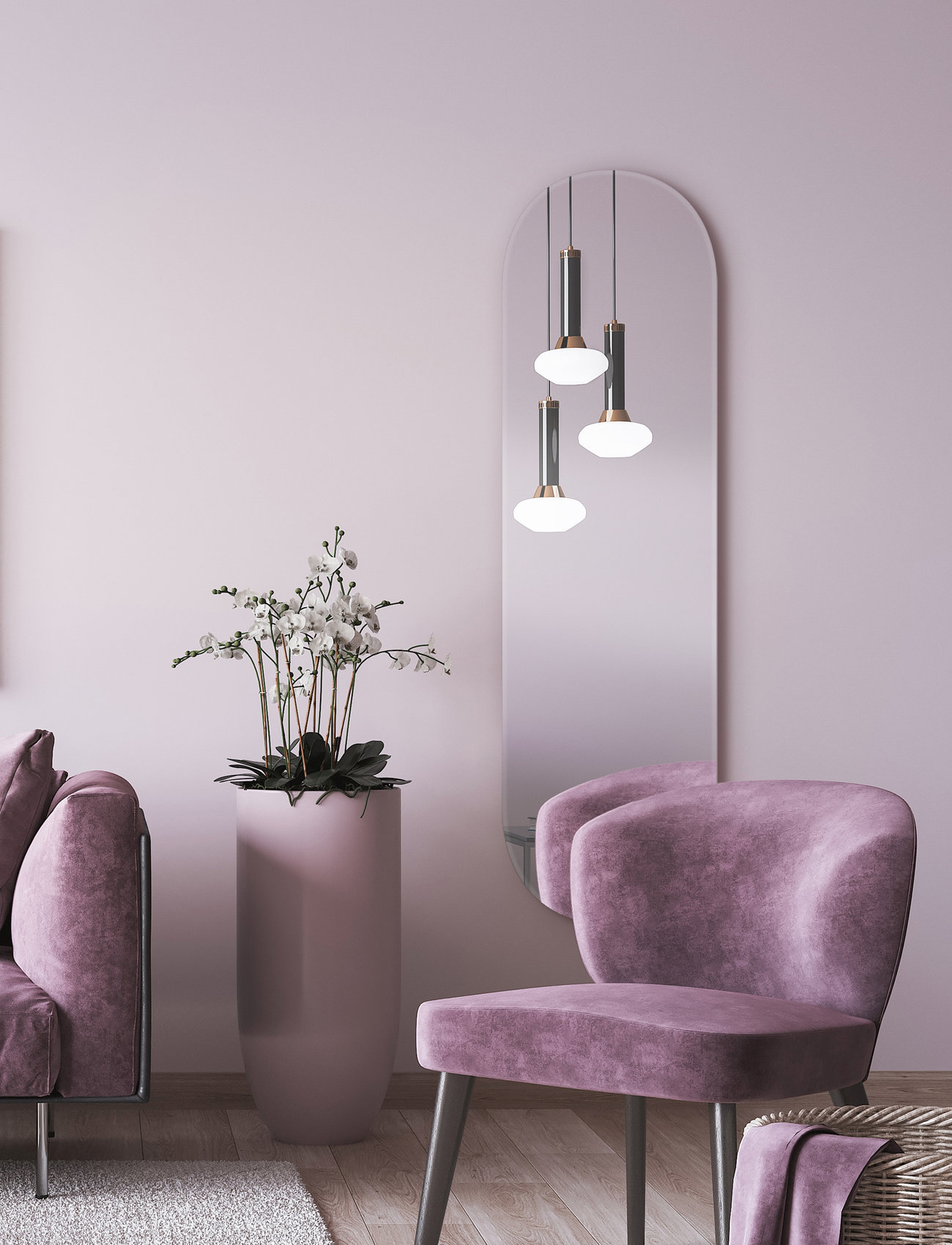 Incado Ellipse, 40X140 cm x 140, Silver, Spejle > Vægspejle, Unisex