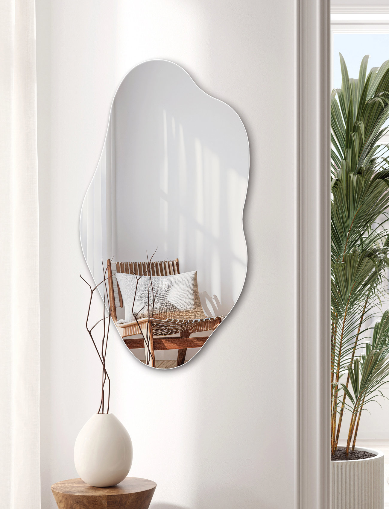 Incado Stream Mirror, 60X110 cm, Silver, Spejle > Vægspejle, Unisex