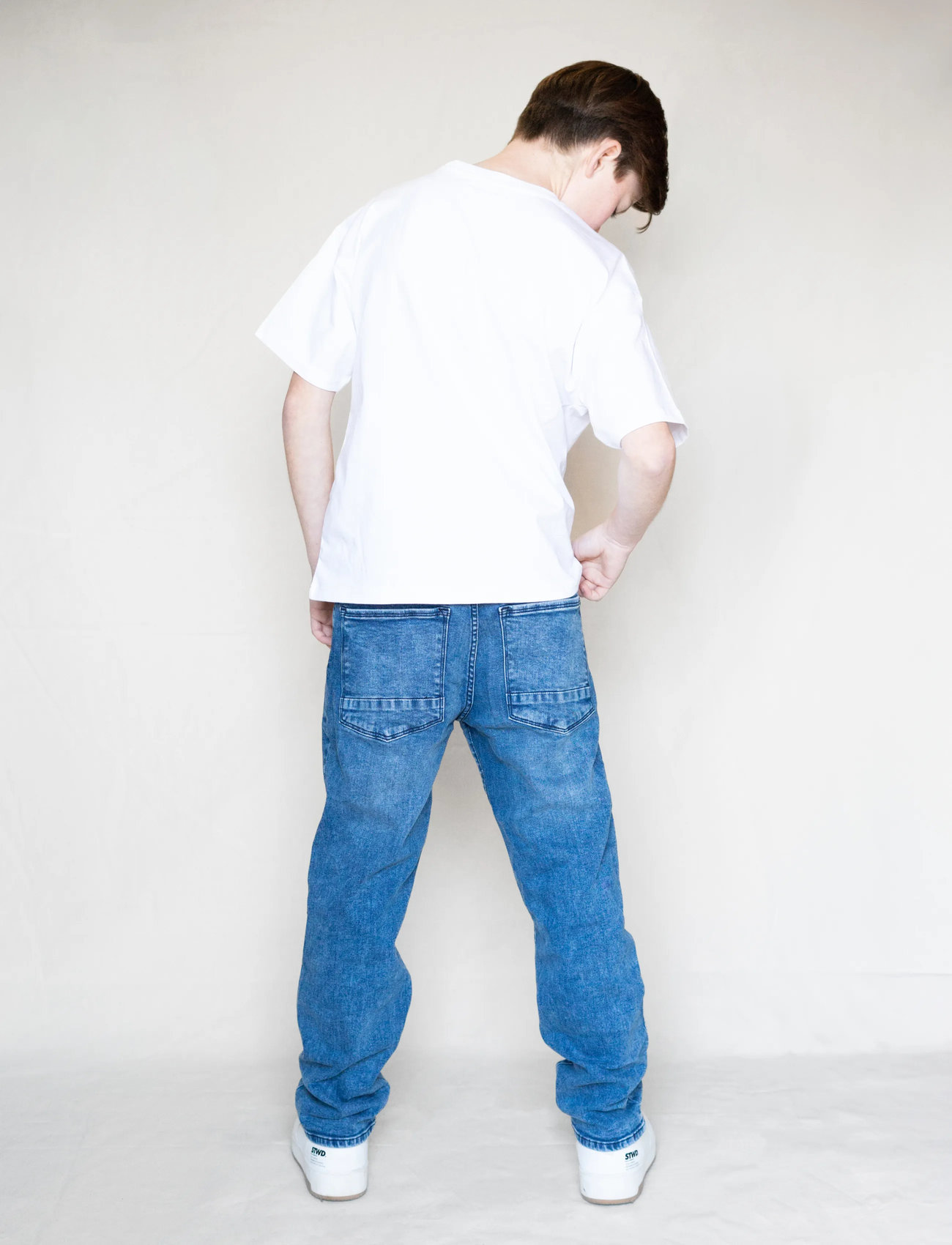 Indian Blue Jeans 2455 Baggy Fit Straight Blue G, 128, Blue, Jeans > Løse Jeans, Børn