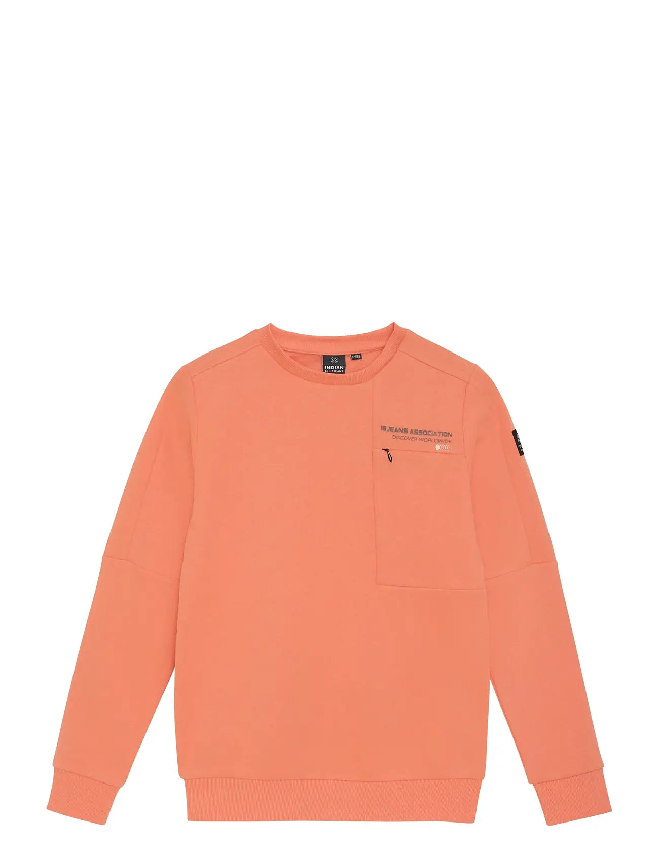 INDIAN Blau JEANS Pullover Chest Print Brushed Orange - 164 - Kinder