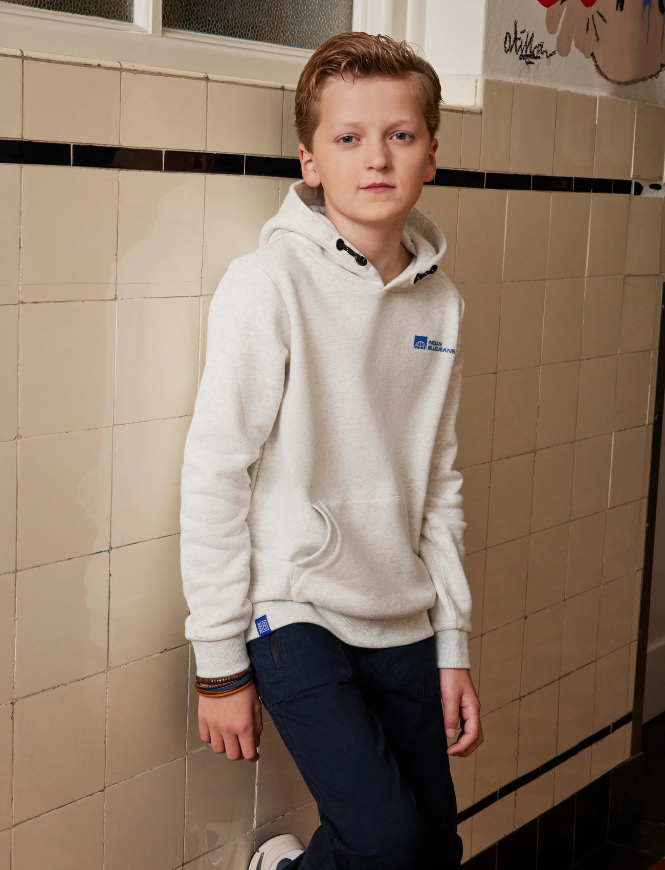Indian Blue Jeans Hoodie Limited Apparel, 152, Grey, Sweatshirts & Hættetrøjer > Hættetrøjer, Børn