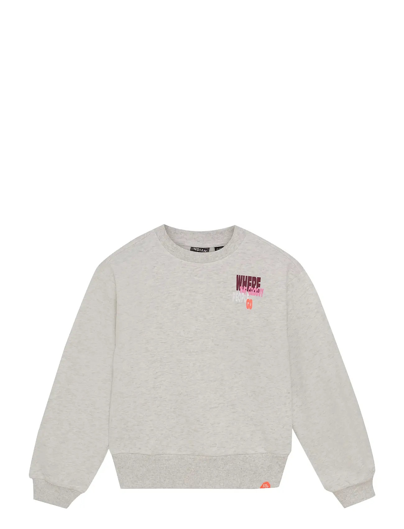 INDIAN Blau JEANS Pullover Melange Grau - 140 - Kinder