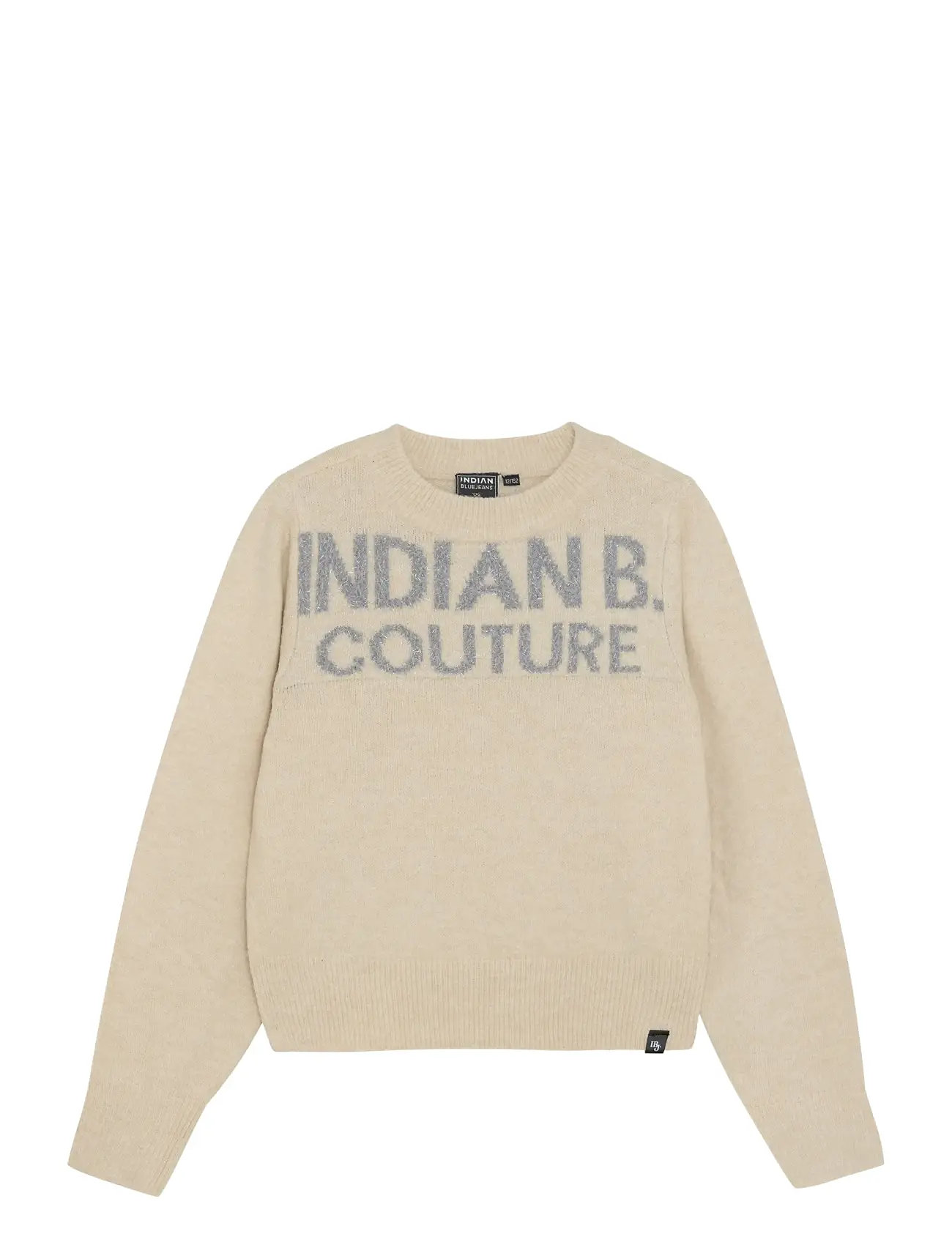INDIAN Blau JEANS Strick Pullover Text Cream - 176 - Kinder