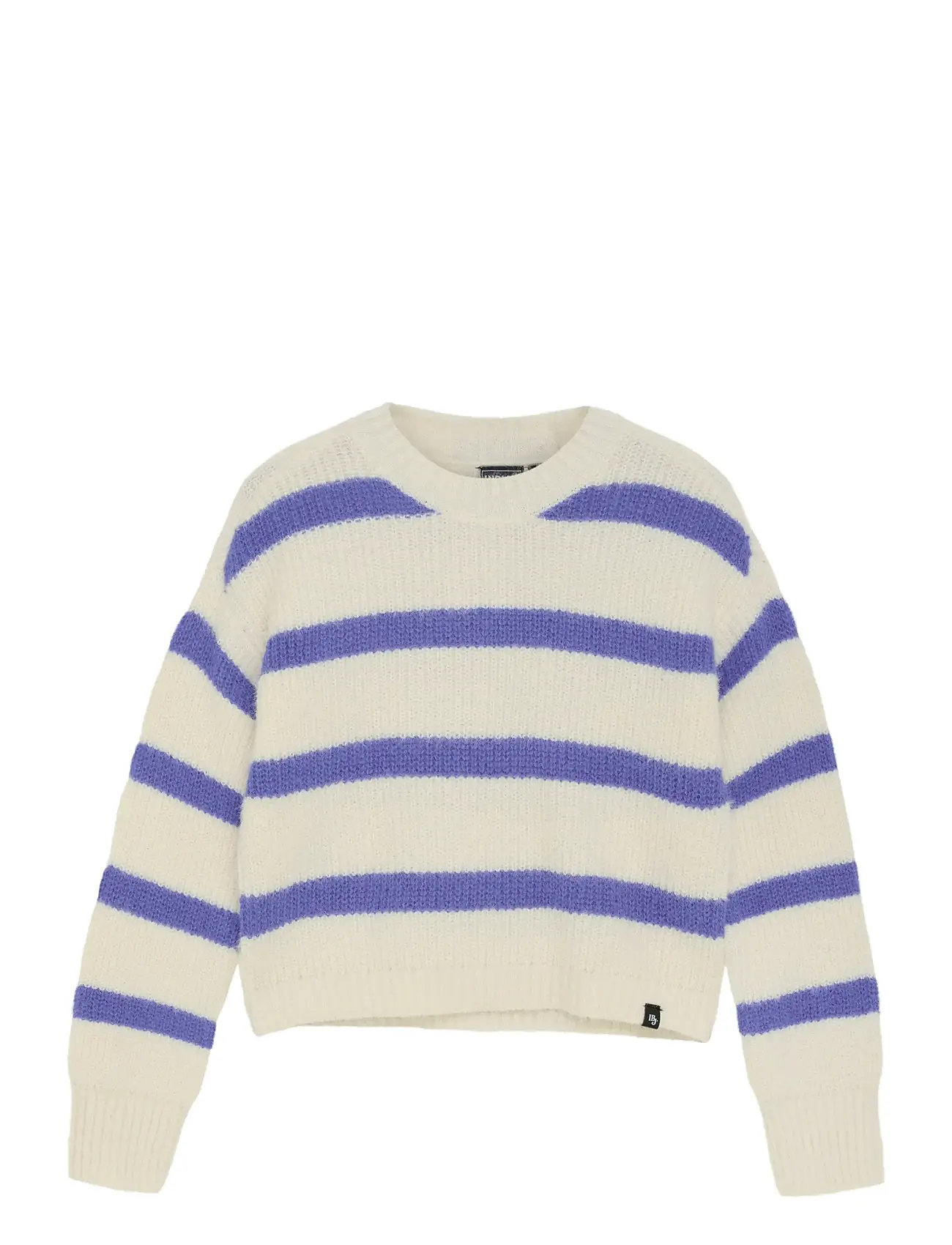 INDIAN Blau JEANS Strickwaren Fuzzy Stripe Cream - 128 - Kinder