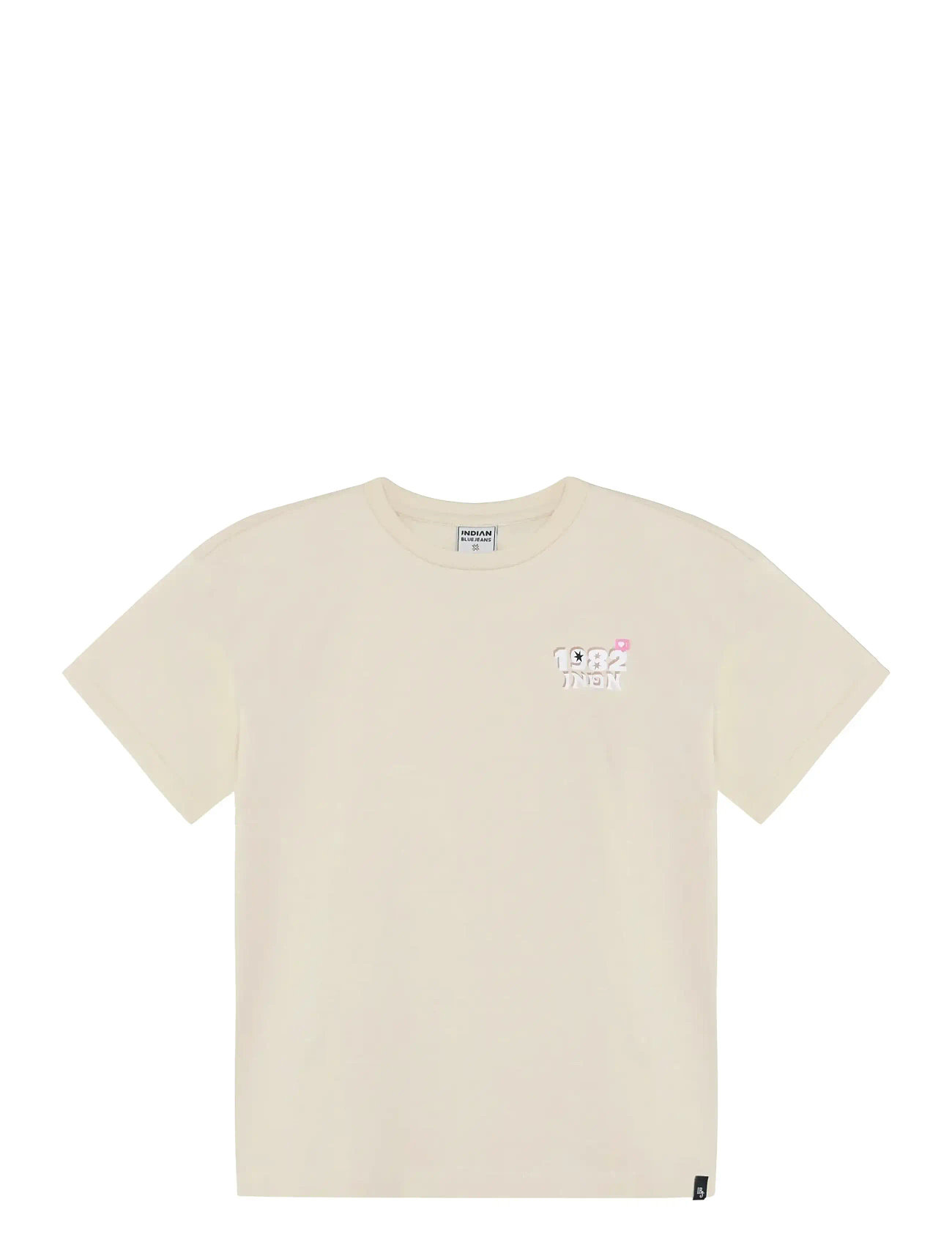INDIAN Blau JEANS T-Shirt Festival Beige - 128 - Kinder