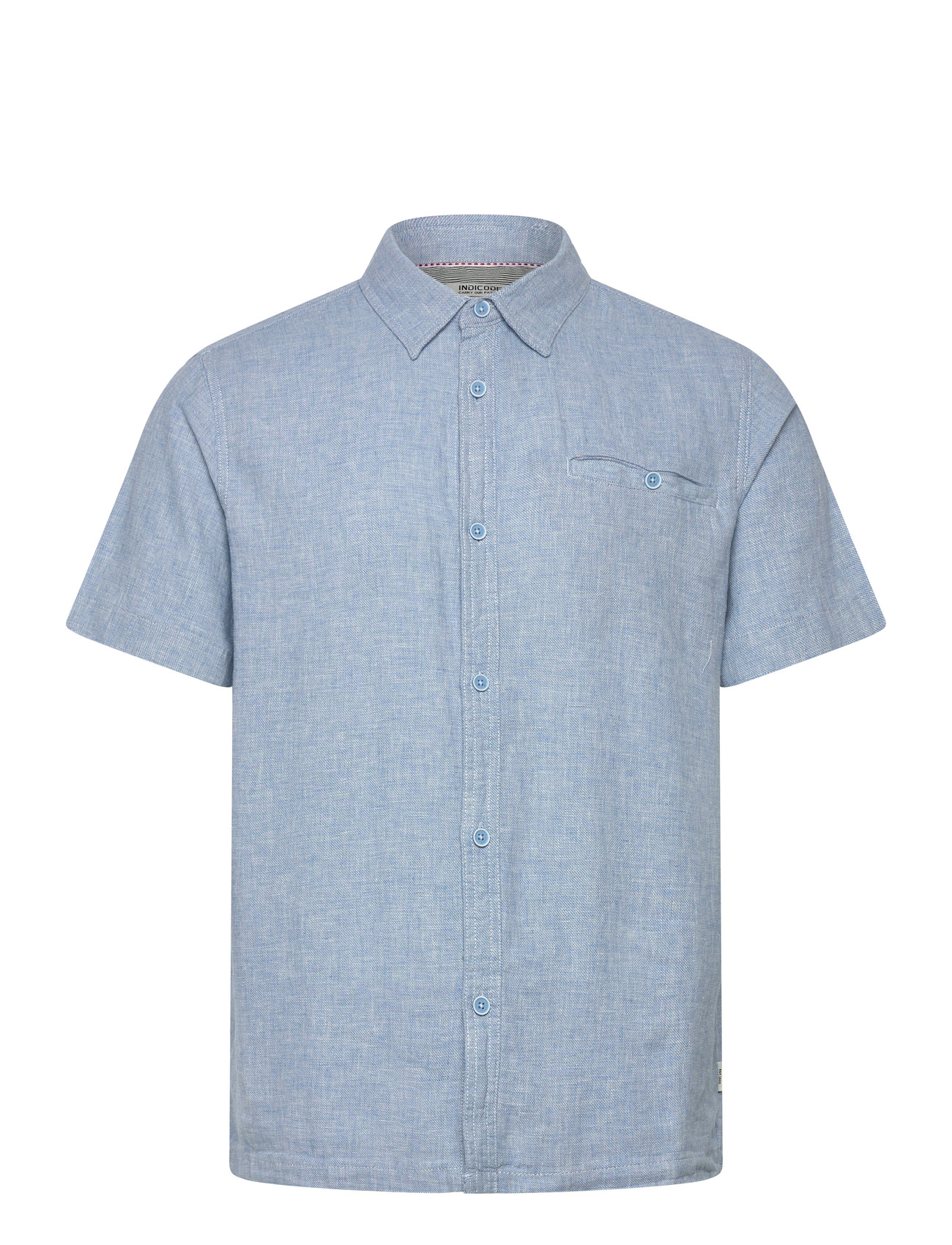 INDICODE Intrope Shirt S/S, XL, Blue, Skjorter > Kortærmede Shirts, Herre