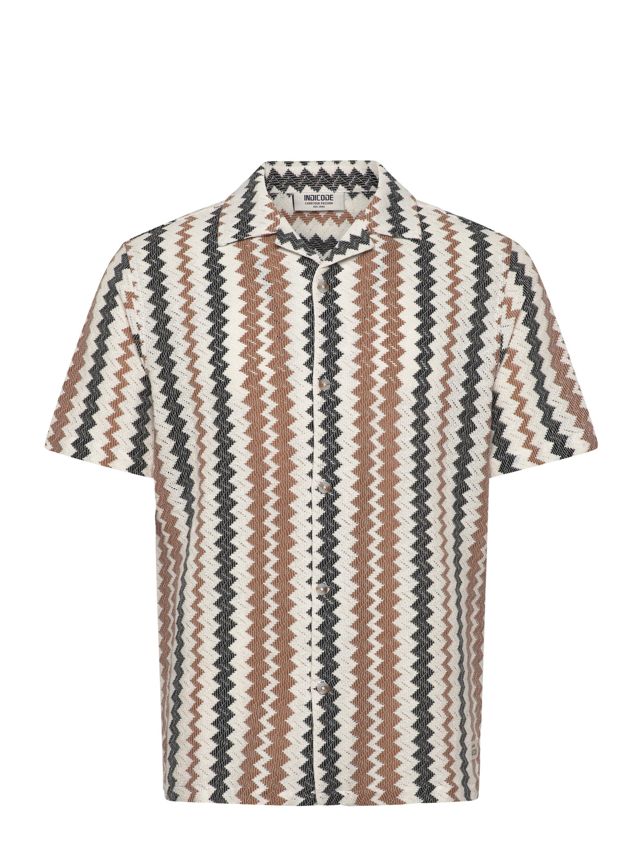 INDICODE Inkilauea, L, Cream, Skjorter > Kortærmede Shirts, Herre